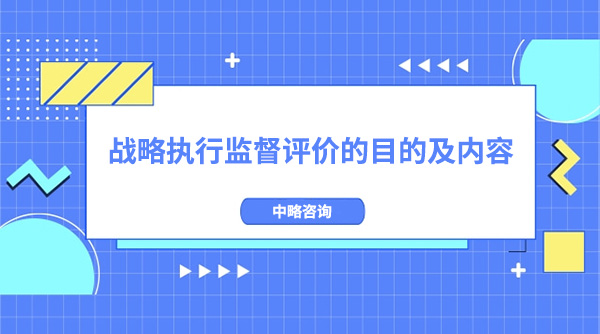 戰(zhàn)略執(zhí)行監(jiān)督評價的目的及內(nèi)容